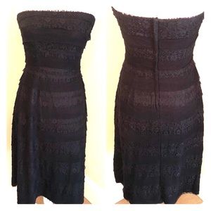 Black Strapless Cocktail Evening Dress Sz 6